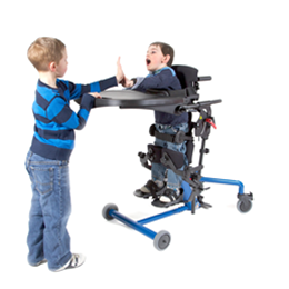 Easystand Standers Vendor Inservice Kids playing one in a stander