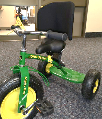 john deere trike modified with seat option for back