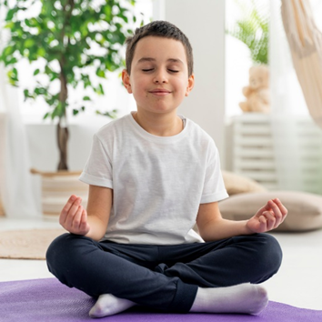 Child meditating