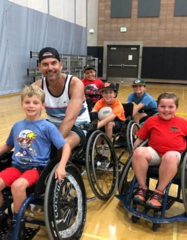 kids playing wheelchair sports