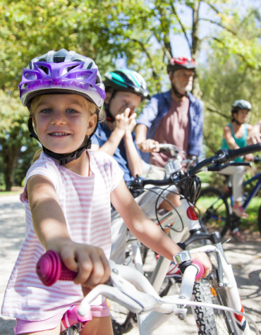 biking with family