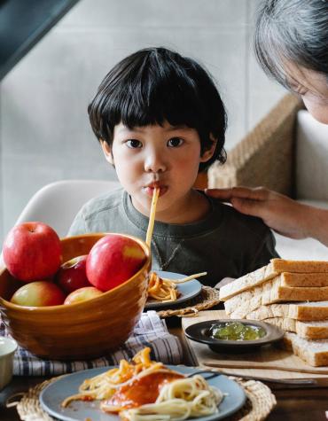 boy eating