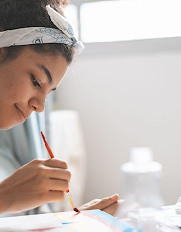 Girl painting