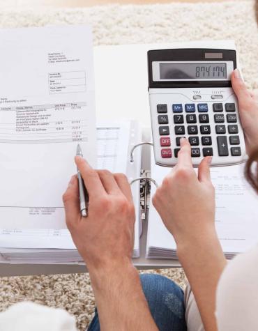 couple figuring out finances