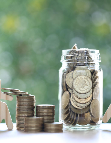 money jar and wheelchair outlines