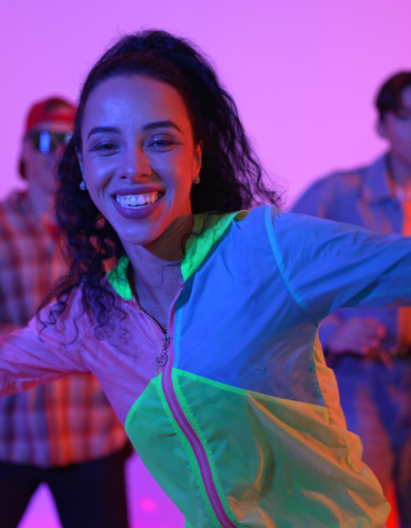 Girl dancing disco
