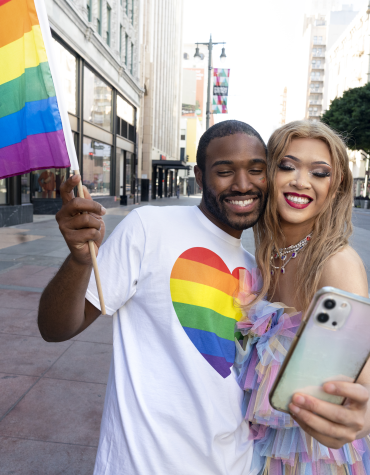 young people at pride parade