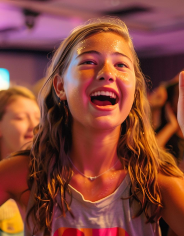 tween girl at a dance