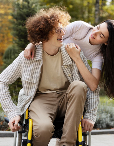 two teens hanging out