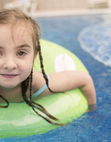 3 yr old in pool