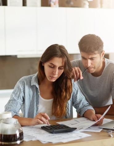 couple going over budget