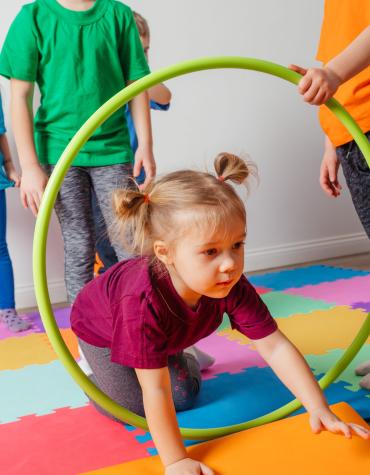 kids playing in gym