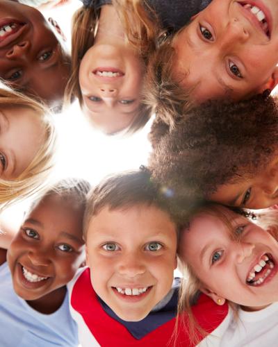 children in a group